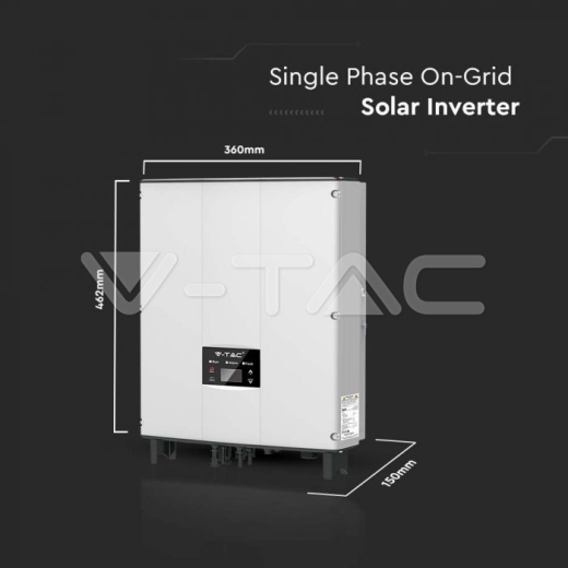 Inversor Solar De Red Monofásico 5kW Pantalla LCD 10 años de garantía IP65 - 7