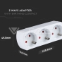 3 Outlet Power Adapter Earth Contact 16A 250V - 8