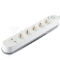 Regleta base 5 enchufes & 2 puertos USB 3G 1.5mm x 3m color blanco - 1