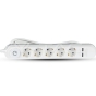 Regleta base 5 enchufes & 2 puertos USB 3G 1.5mm x 3m color blanco - 2