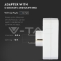 Adaptador 2 x 2.5A 1 x 16A blanco - 6