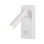 Foco LED de Pared 2W Cuadrado con Interruptor 3000K Cuerpo Blanco - 1