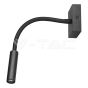 3W LED Bedside Light Black 3000K - 3