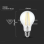 LED Bulb 12W Filament E27 A60 Clear Cover 3000K - 4