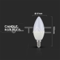 LED Bulb 3.5W E14 Candle Dimming Brightness RF Control RGB 4000K - 7