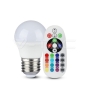 LED Bulb 3.5W E27 G45 RF Control RGB 6400K - 1