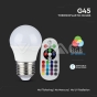 LED Bulb 3.5W E27 G45 RF Control RGB 6400K - 5