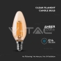 Bombilla LED 4W Filamento E14 Vela Amber 2200K - 2