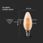 Bombilla LED 4W Filamento E14 Vela Amber 2200K - 4