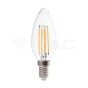 LED Bulb 4W Filament E14 Clear Cover Candle 4000K - 1