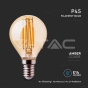 LED Bulb 4W Filament E14 P45 Amber Cover 2200K - 2