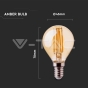 LED Bulb 4W Filament E14 P45 Amber Cover 2200K - 4