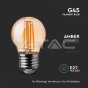LED Bulb 4W Filament E27 G45 Amber Cover 2200K - 2