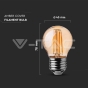 LED Bulb 4W Filament E27 G45 Amber Cover 2200K - 4
