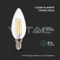 LED Bulb 5.5W Filament E14 Dimmable Clear Cover Candle 3000K - 2