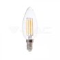 LED Bulb 6W Filament E14 Clear Cover Candle 4000K 130 lm/W - 1