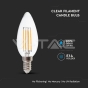 LED Bulb 6W Filament E14 Clear Cover Candle 4000K 130 lm/W - 2