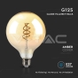 LED Bulb 6W Filament E27 G125 Amber Glass 1800K - 2