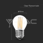 LED Bulb 6W Filament E27 G45 Clear Cover 3000K - 4