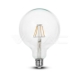LED Bulb 6W Filament E27 G125 Clear Cover 6400K - 1