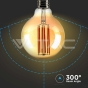 LED Bulb 7W Filament E27 G95 Amber Cover 2200K - 3