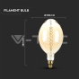 LED Bulb 8W Double Filament E27 BF180 Amber Dimmable 2000K - 4