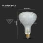 LED Bulb 8W Straight Filament E27 R125 Dimmable 2700K - 4