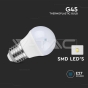 LED Bulb SAMSUNG Chip 5.5W E27 G45 Plastic 4000K - 2