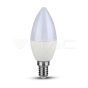 LED Bulb SAMSUNG Chip 7W E14 Plastic Candle 6400K - 1