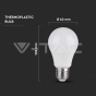 LED Bulb SAMSUNG Chip 9W E27 A58 Plastic 3000K - 4
