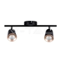 12W LED Wall Lamp Double Head 3000K Black - 2