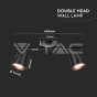 12W LED Wall Lamp Double Head 4000K Black - 6