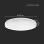 18W LED Dome Light SAMSUNG Chip 6500K Round White Frame IP44 - 10
