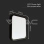 Luz de Techo LED 18W Con Sensor SAMSUNG Chip 4000K Marco Negro Cuadrado IP44 - 12