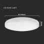 24W LED Dome Light Round White Frame 3000K IP44 - 5