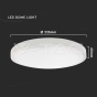 24W LED Dome Light Round Microwave Sensor White Frame 3000K IP44 - 6