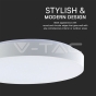 30W / 60W / 30W Luz de techo de diseño Control remoto Regulable Elegante cubierta blanca - 2