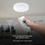 30W / 60W / 30W Designer Domelight Remote Control Dimmable Victory White Cover - 4