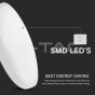 36W LED Dome Light Round White Frame 3000K IP44 - 8