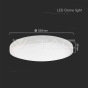 36W LED Dome Light SAMSUNG Chip 4000K Round White Frame IP44 - 10