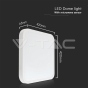 36W LED Dome Light With Sensor SAMSUNG Chip 4000K Round White Frame IP44 - 12