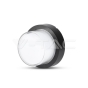 12W LED Wall Light IP65 Black Round 4000K - 1