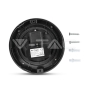 12W LED Wall Light IP65 Black Round 4000K - 4