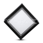 12W LED Wall Light IP65 Sami-Frame Black Square 3000K - 3