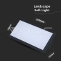 20W LED Landscape Outdoor Soft Light-Large 6400K cuerpo negro IP65 - 5