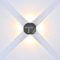 4W LED Wall Light 4 Sides 4000K Black Body IP54 - 7