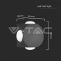 Aplique LED 4W 4 Lados 3000K Cuerpo Negro IP54 - 6