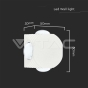 4W LED Wall Light 4 Sides 4000K White Body IP54 - 6