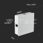 Aplique LED 4W Cuerpo Blanco Cuadrado 3000K IP65 - 10