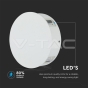 4W LED Wall Light White Body Round Natural White IP65 - 6